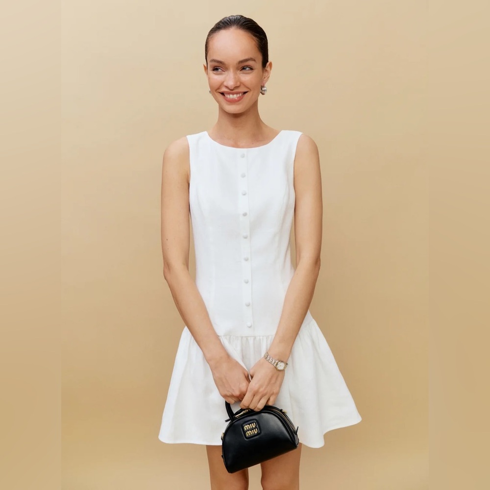 REFORMATION Keoni Linen Dress 8 NEW